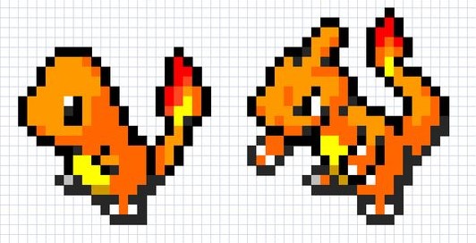 Charmander y charmileon hamabeads