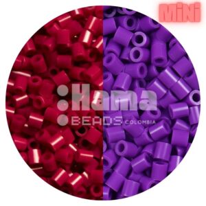 Hama beads MINI rojos y morados